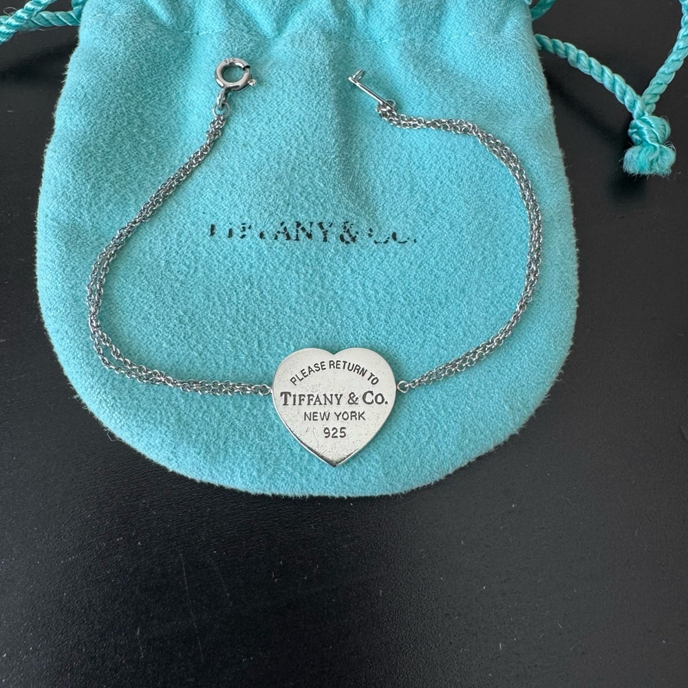 Tiffany & Co. Silver Heart Charm Bracelet